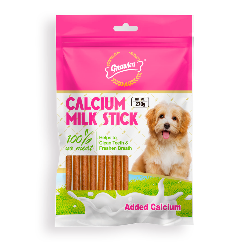 Gnawlers 2" Calcium Stick For Dogs 270g/pack - Milk