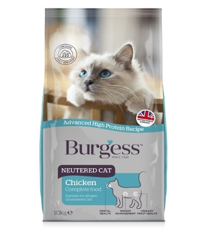 Burgess Neutered Cat Chicken Dry Cat Food - 1.5KG