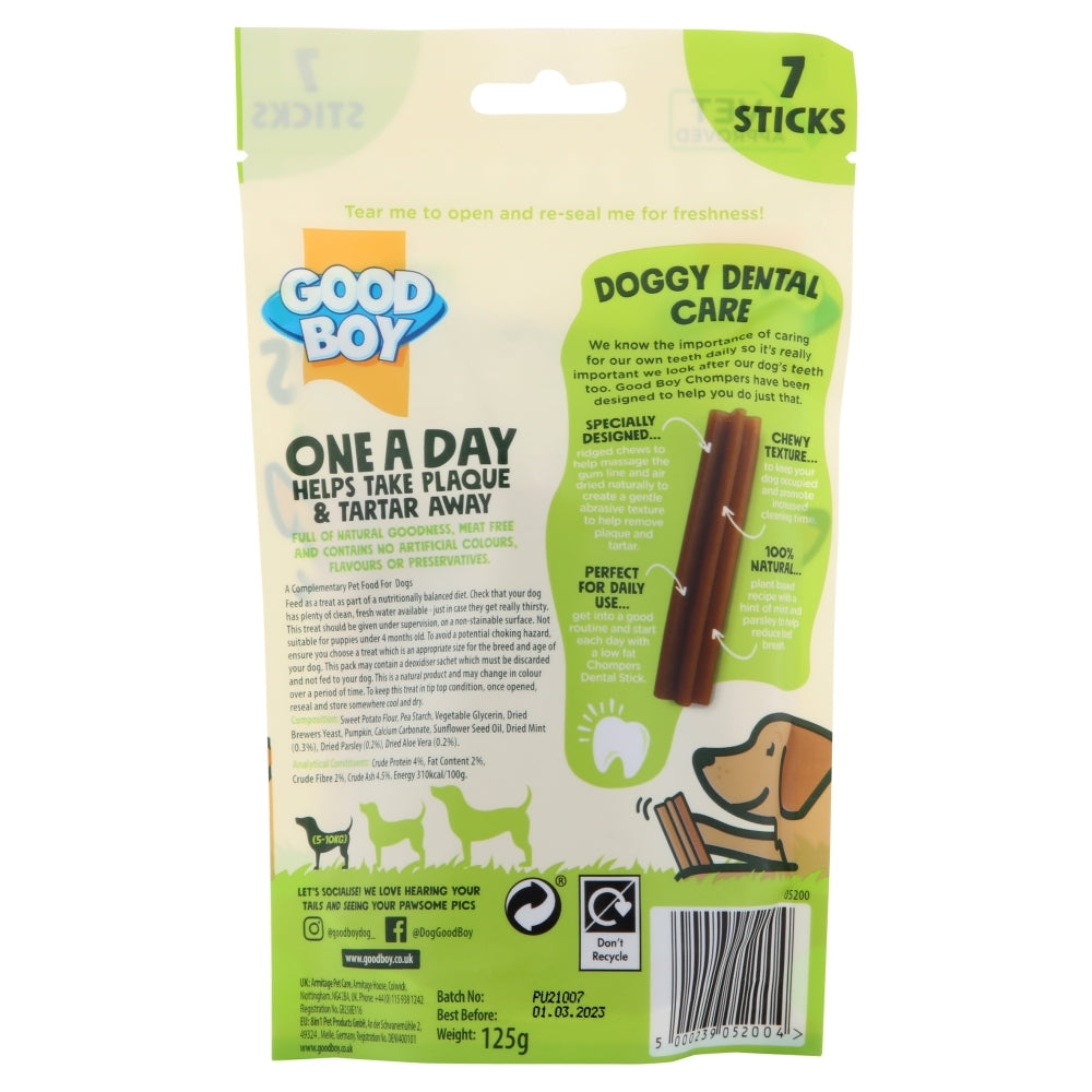 Goodboy Chompers Dental Sticks Small 7/pk 125g