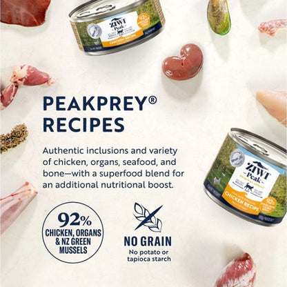 ZIWI Peak Chicken Recipe Wet Cat Food 6x185g
