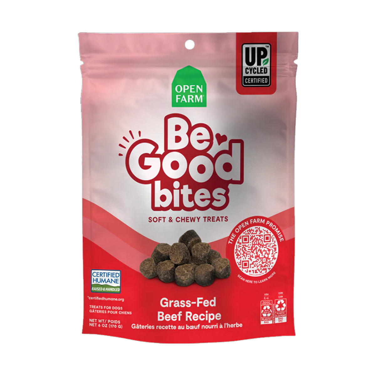 Open Farm Be Good Bites Grass-Fed Beef Recipe Dog Treat - 170G