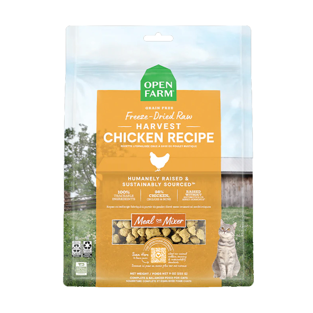 Open Farm Freeze Dried Raw Harvest Chicken Dry Cat Food - 99G