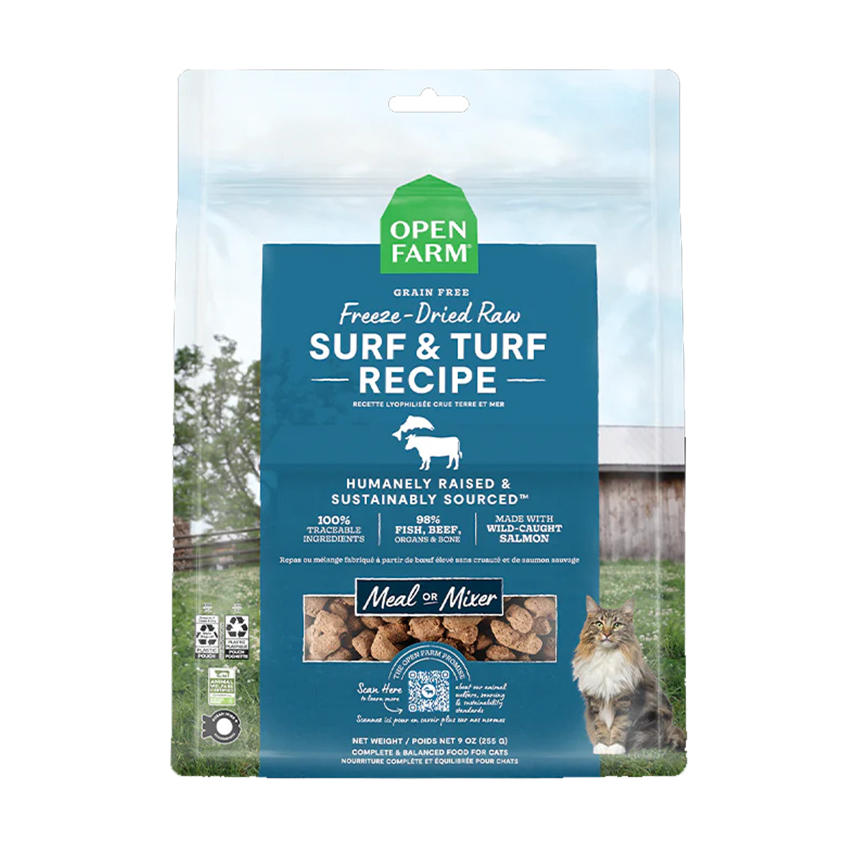Open Farm Freeze Dried Raw Surf & Turf Dry Cat Food 99g