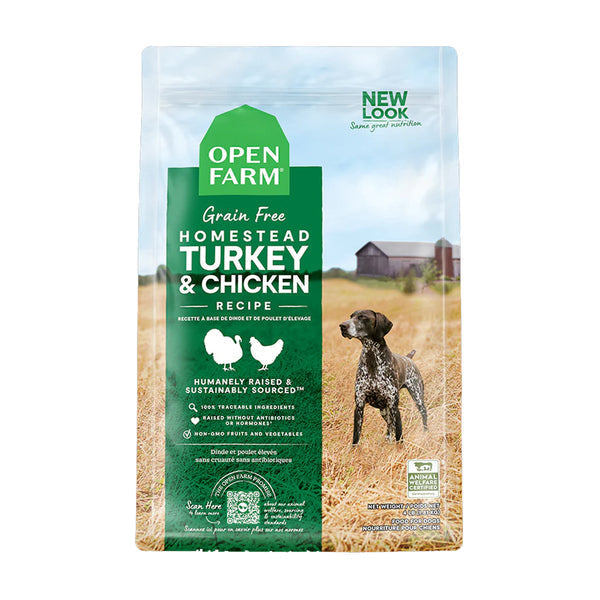 Open Farm Grain Free Homestead Turkey & Chicken Dry Dog Food - 4.98KG