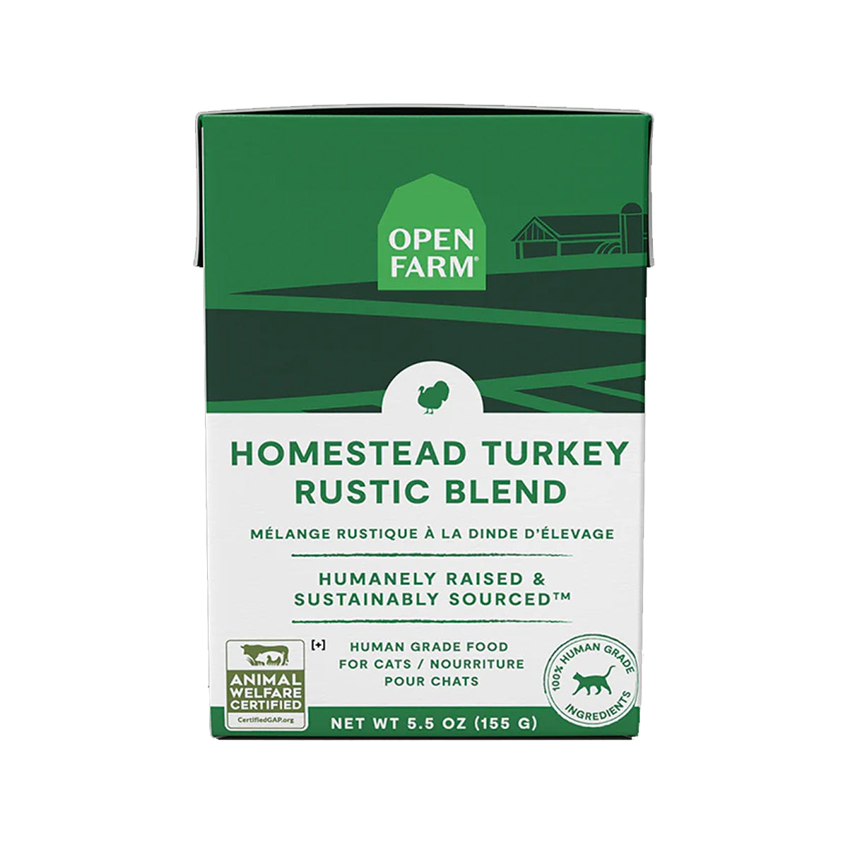Open Farm Homestead Turkey Rustic Blend Wet Cat Food - 155G