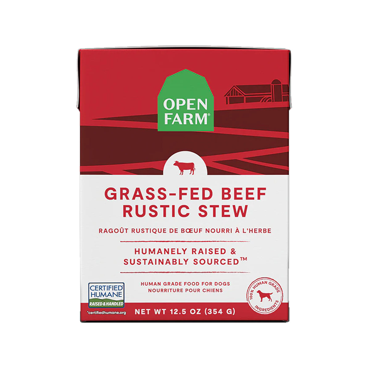 Open Farm Grass Fed Beef Rustic Stew Wet Dog Food 354g
