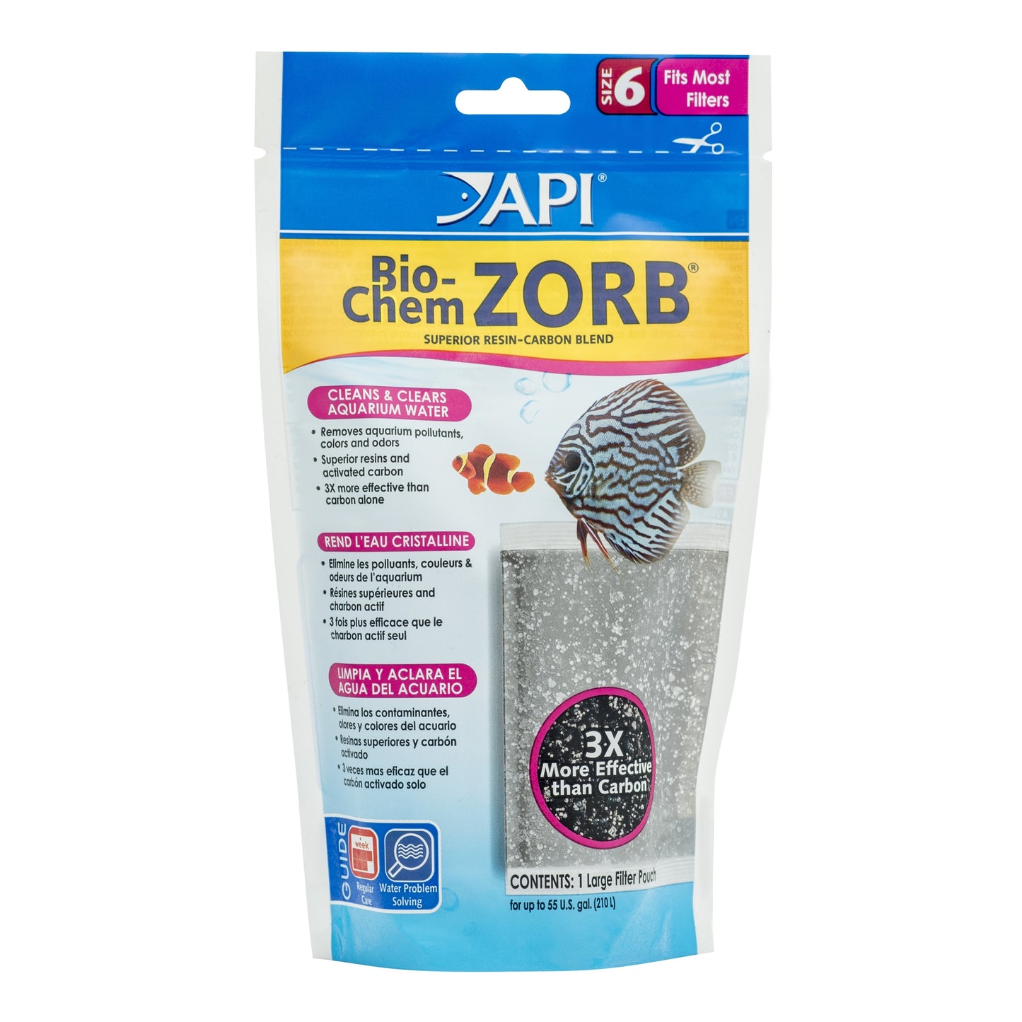 أكياس API Bio-Chem Zorb، الحجم 6