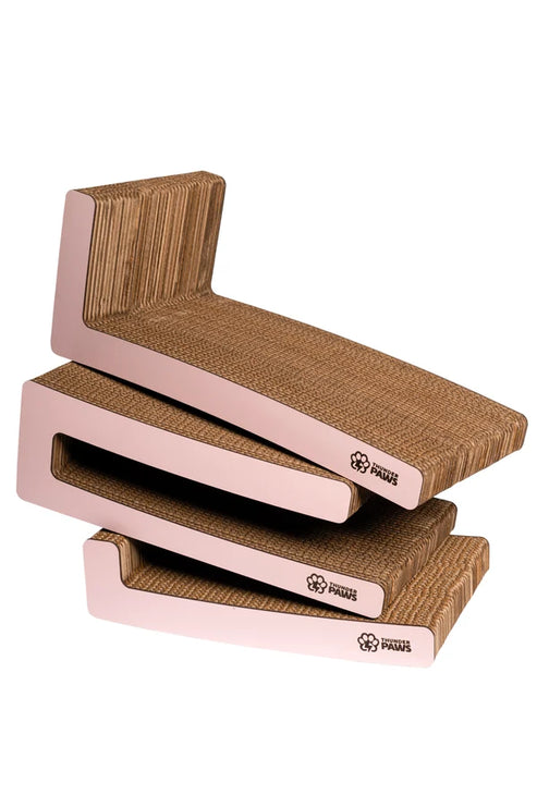 Thunder Paws Duo Shape Cat Scratcher - PINK/44X21X16CM