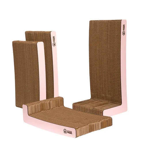 Thunder Paws Duo Shape Cat Scratcher - PINK/44X21X16CM