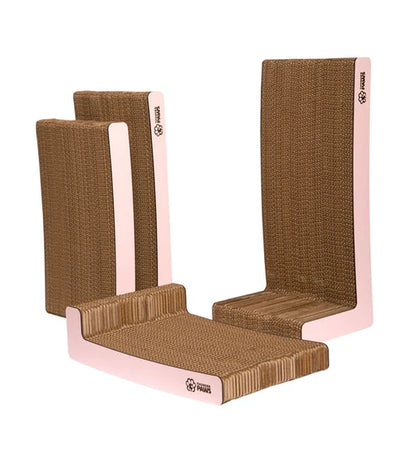 Thunder Paws Duo Shape Cat Scratcher - PINK/44X21X16CM