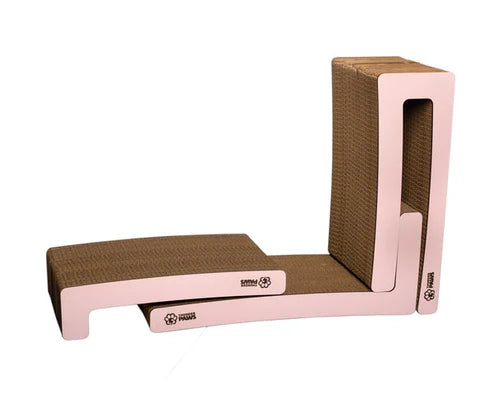 Thunder Paws Duo Shape Cat Scratcher - PINK/44X21X16CM