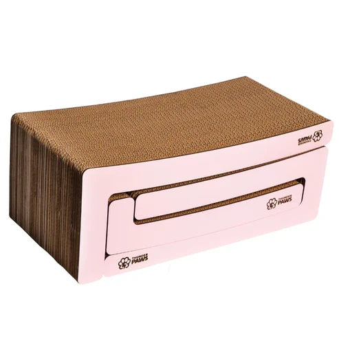 Thunder Paws Duo Shape Cat Scratcher - PINK/44X21X16CM