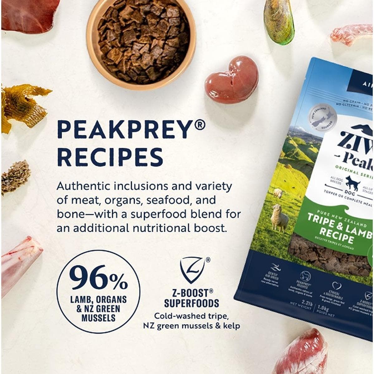 ZIWI Peak Air-Dried Tripe & Lamb Recipe Dry Dog Food