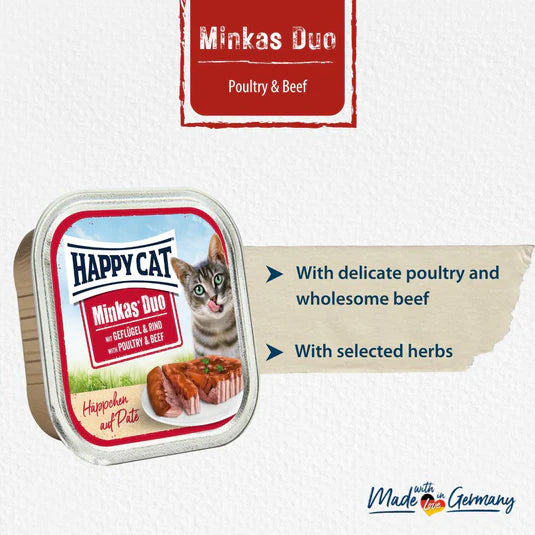 Happy Cat Minkas Duo Poultry & Beef 16x100g