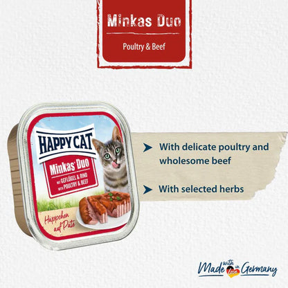 Happy Cat Minkas Duo Poultry & Beef 16x100g