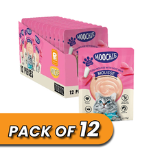 Moochie Cat Food Tuna Mousse with Goat Milk Pouch 70g Pack of 12