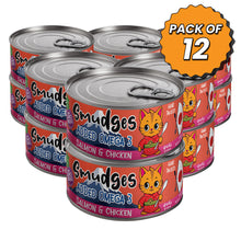 Smudges Kitten Salmon Pate Mixed with Shredded Chicken 60g Pack of 12