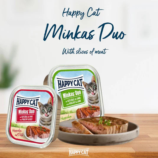 Happy Cat Minkas Duo Poultry & Salmon 16x100g
