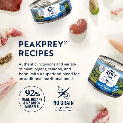 ZIWI Peak Lamb Wet Cat Food 6x185g