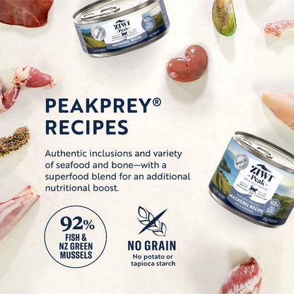 ZIWI Peak Mackerel Recipe Wet Cat Food 6x185g