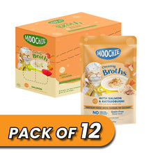 MOOCHIE CREAMY BROTH WITH SALMON & KATSUOBUSHI 40g Pouch Pack of 12
