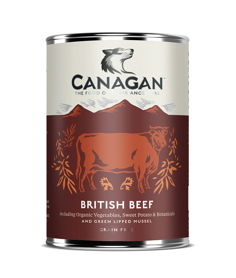 Canagan British Beef Wet Dog Food 400g Tin
