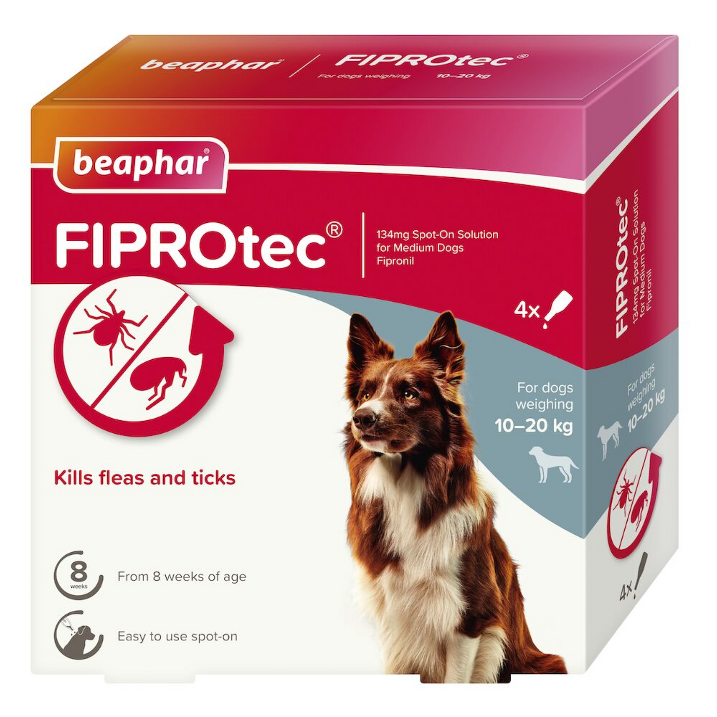 Beaphar Fiprotec for Medium Dog 4 Pipettes