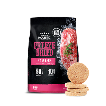 Absolute Holistic Freeze Dried Raw Beef Patty Dry Dog Food - 360G