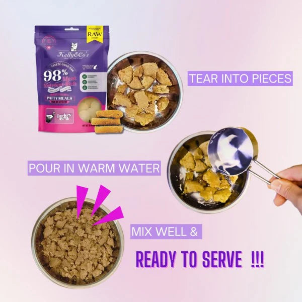 KELLY & CO'S Freeze Dried Patty Meals Tuna For Cat- 226g