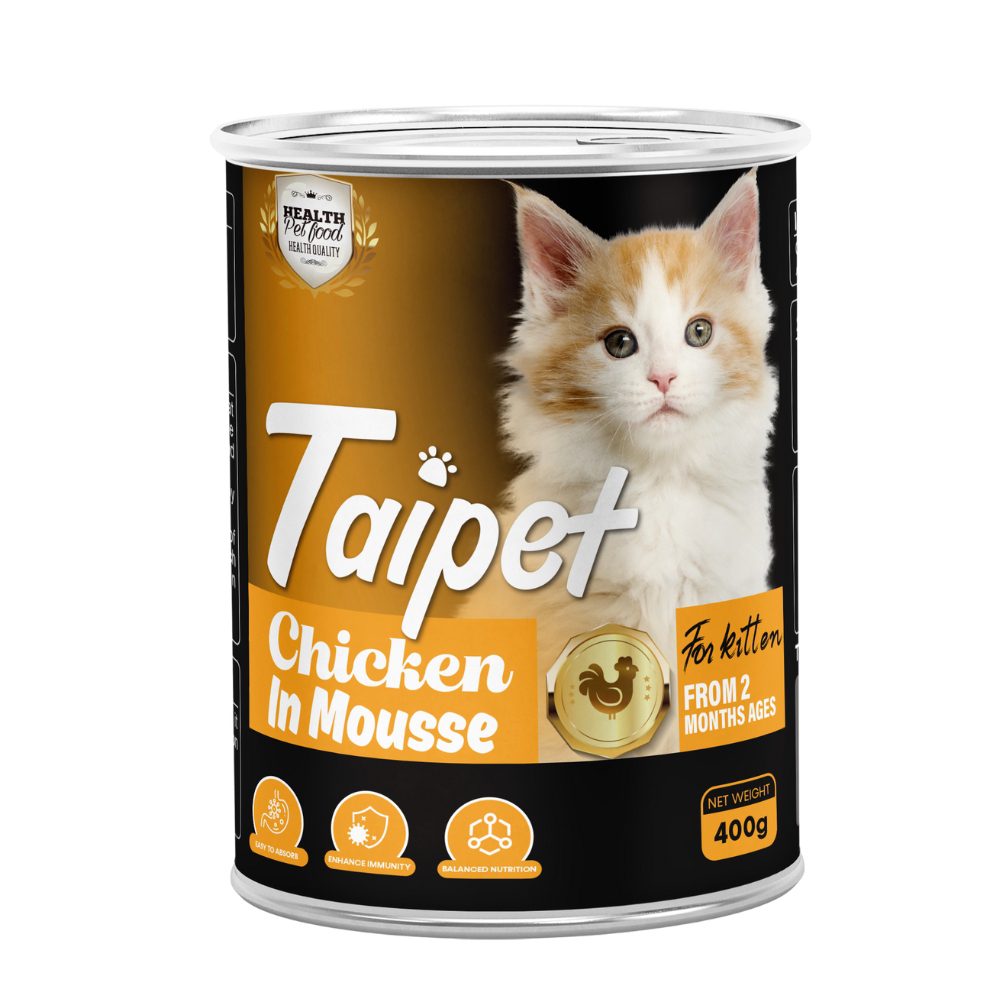 Taipet Canned Wet Food Chicken in Mousse-400g (KITTEN) (Box contains 12pcs)
