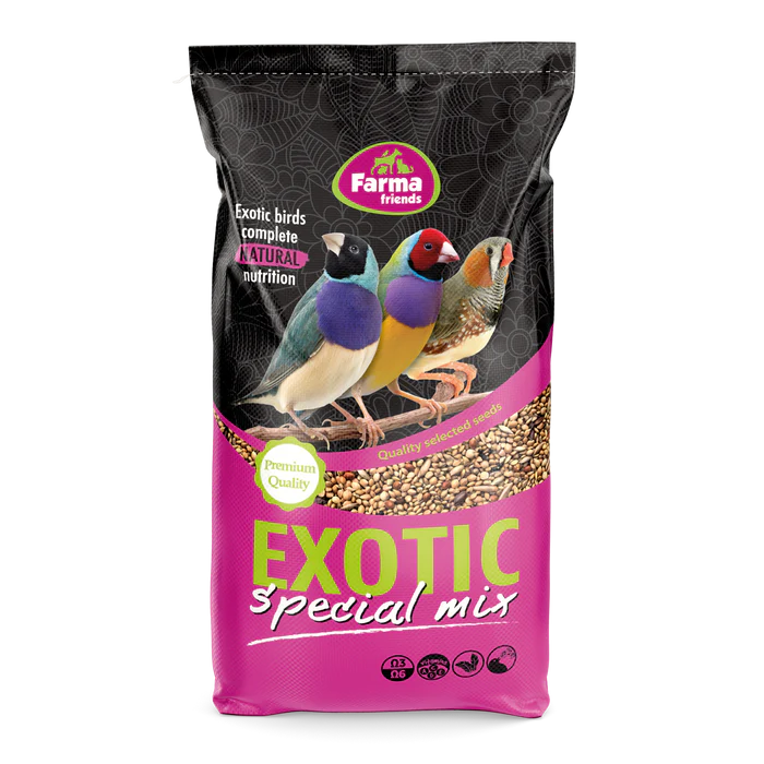 Farma Exotic Mix Bird Food – Premium Complete Feed for Exotic Birds – 20kg