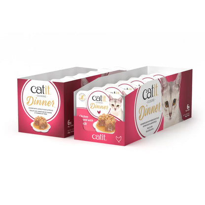 Catit Fish Dinner, Salmon & Green Beans 75 g, 6 pcs/box