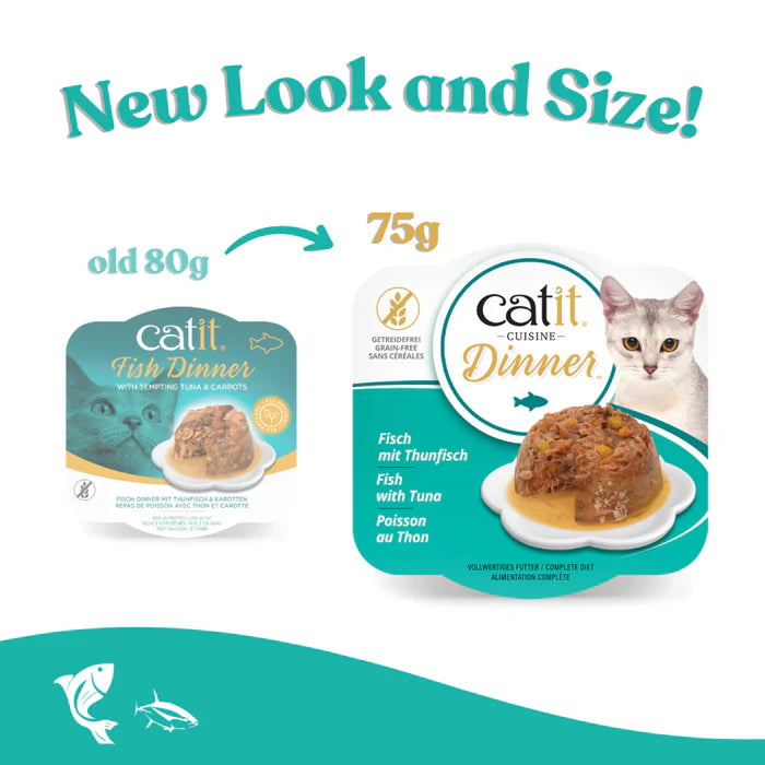 Catit Fish Dinner, Tuna & Carrot 75 g, 6 pcs/box