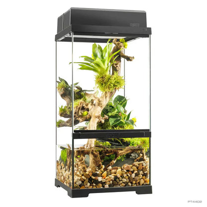 Exo Terra Pro Paludarium X-Small X-Tall Glass Terrarium 30 x 30 x 60 cm for Reptiles, Amphibians & Tropical Habitats