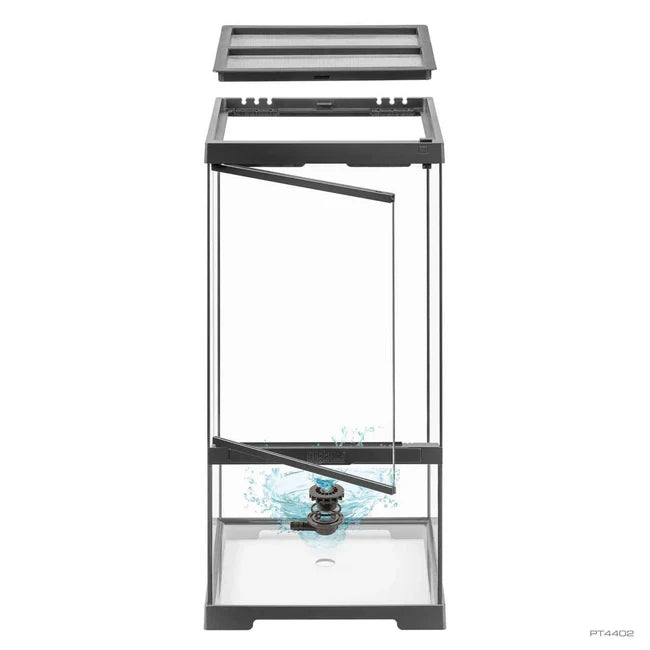 Exo Terra Pro Paludarium X-Small X-Tall Glass Terrarium 30 x 30 x 60 cm for Reptiles, Amphibians & Tropical Habitats