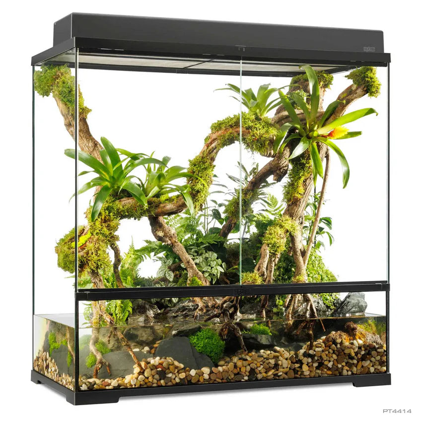 Exo Terra Pro Paludarium Large X-Tall Glass Terrarium 90x45x90cm for Reptiles, Amphibians & Tropical Habitats
