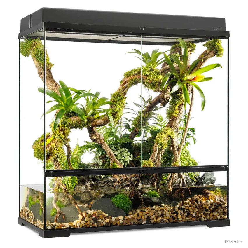 Exo Terra Pro Paludarium Large X-Tall Glass Terrarium 90x45x90cm for Reptiles, Amphibians & Tropical Habitats