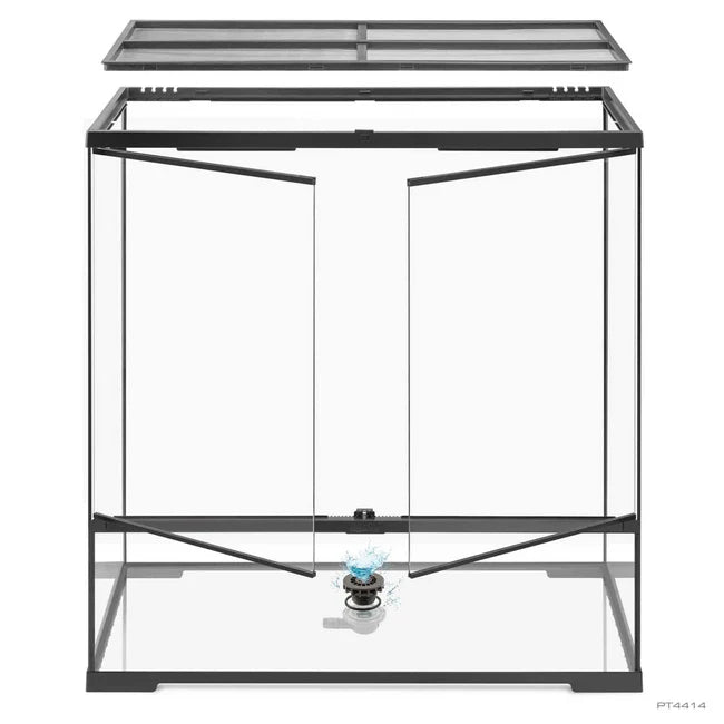 Exo Terra Pro Paludarium Large X-Tall Glass Terrarium 90x45x90cm for Reptiles, Amphibians & Tropical Habitats