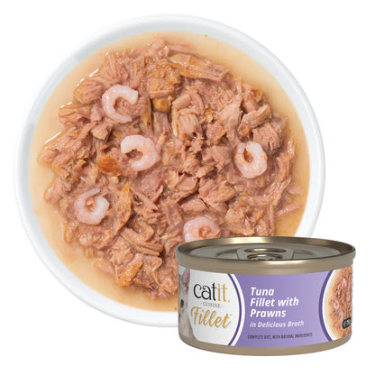 Catit Cuisine Tuna Fillet with Prawns, 12 x 75 g
