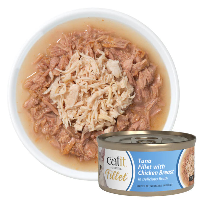 Catit Cuisine Tuna Fillet with Chicken, 12 x 75 g