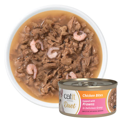 Catit Cuisine Duet, Chicken with Prawns, 12 x 75 g