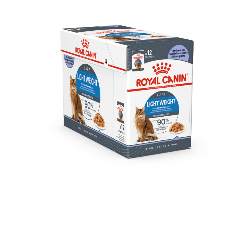 Royal Canin Light Weight Care Jelly Wet Cat Food for Adult Cats 85g x12 Pouches