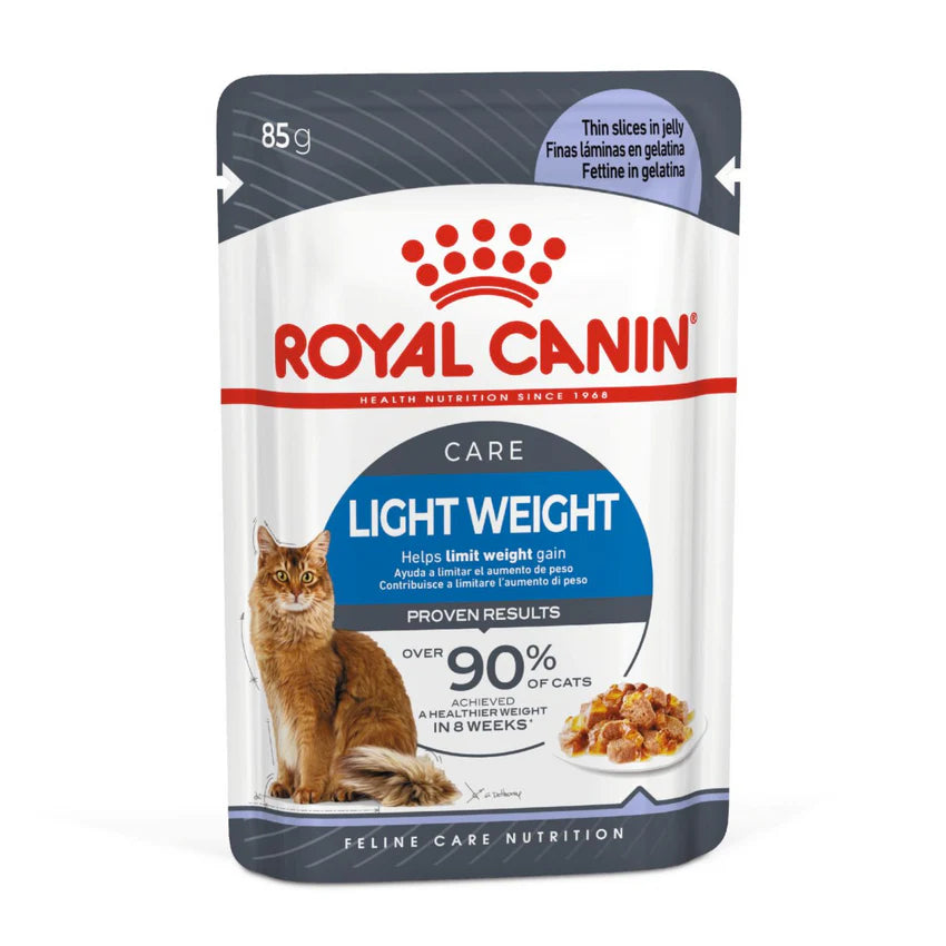 Royal Canin Light Weight Care Jelly Wet Cat Food for Adult Cats 85g x12 Pouches
