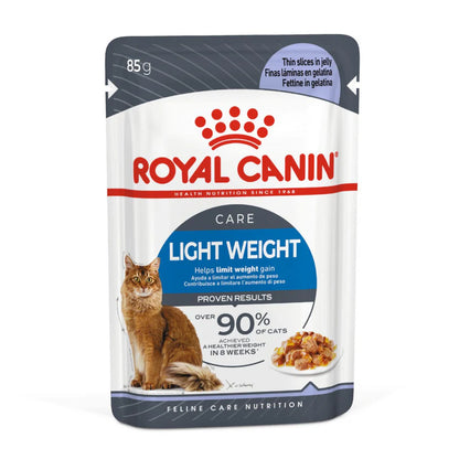 Royal Canin Light Weight Care Jelly Wet Cat Food for Adult Cats 85g x12 Pouches