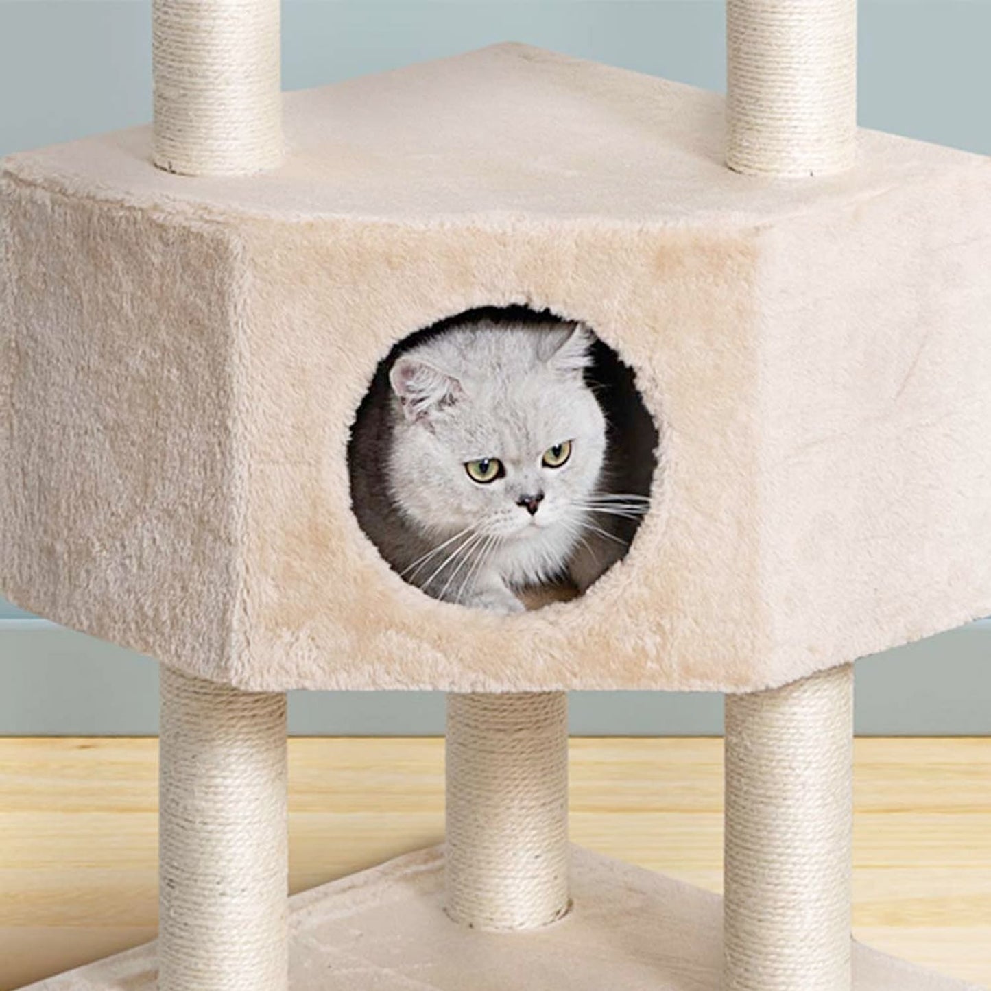 Go Pet Club 51" Cat Tree CondoOverall Size : 19"L x 19"W x 51"H