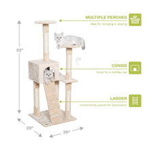 Go Pet Club 52" Cat Tree CondoOverall Size : 21"L x 21"W x 52"H