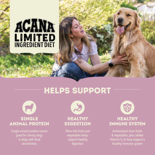 Acana Limited Ingredient Diet Grass Fed Lamb Dry Dog Food 2kg