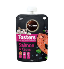 Fedem Tasters Creamy Cat Snack – Salmon & Catnip 80g