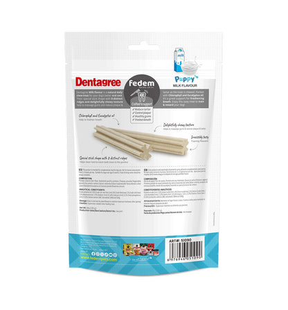 Fedem Dentagree Petite Dental Stix For Puppy – Milk Flavour 80g (11 pcs)