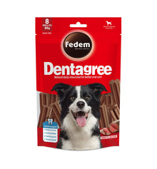 Fedem Dentagree Regular Dental Stix for Dogs –Beef Flavour 80g(8 pcs)